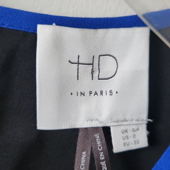 ANTHRO | HD in Paris Andaz maxi dress blue red sz 0 - Picture 6 of 7